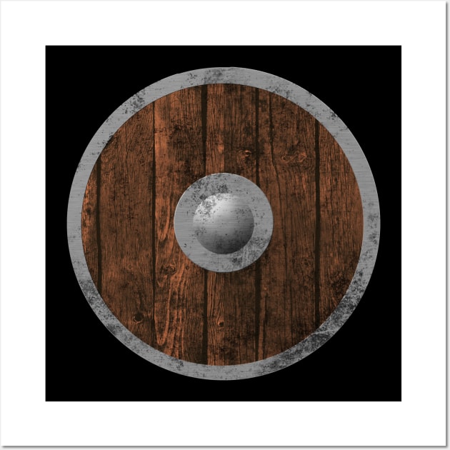 Middle Ages wooden shield Wall Art by HappyGiftArt